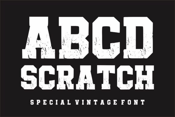 Abcd Scratch: A Vintage Display Typeface for Bold Digital Branding