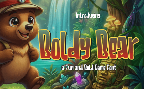 Boldy Bear: A Playful Display Font for Bold Digital Statements
