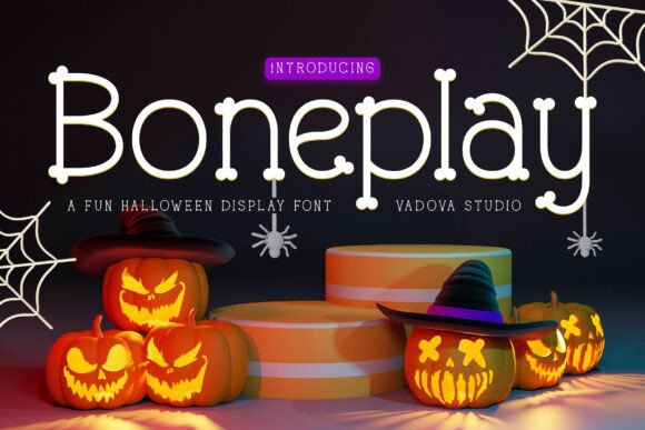 Boneplay: A Spooky Display Typeface for Editorial Halloween Projects