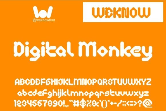 Digital Monkey: The Playful Display Font for Handmade Creators