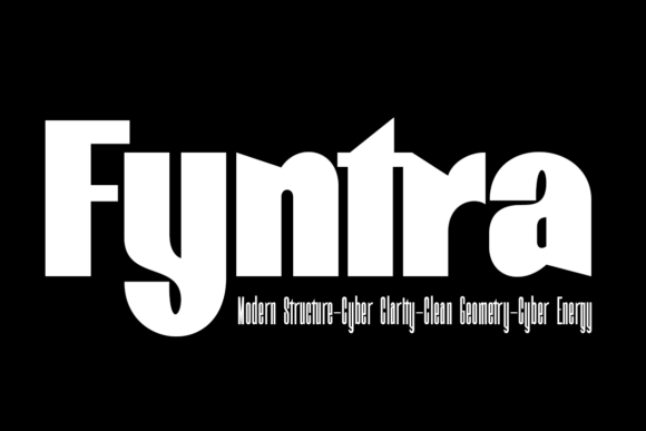 Fyntra: The Bold Cyber Display Font for Handmade Branding