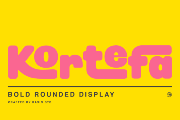 Kortefa: A Bold Rounded Display Typeface for Playful Branding