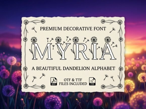 Myria: A Whimsical Display Typeface for Light Brand Identity