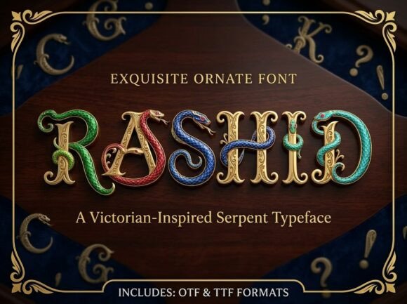Rashid: The Victorian Serpent Typeface for Bold Branding