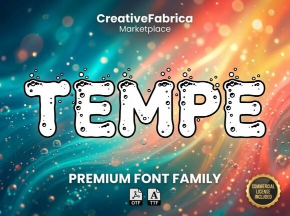 Tempe: A Decorative Display Font for Bold Branding